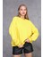 Fancy Kadın Bisiklet Yaka Yumuşacık İçi Pamuklu Oversize Basic Kalın Sweatshirt 5