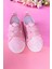 Çift Cırtlı Dantelli Keten Spor Çocuk AYAKKABISI-PEMBE-F-4005 1