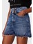 J71 Yırtık Detaylı Yüksek Bel Kot Short Bayan Short 3DYJ71 Y16EZ 1500 4