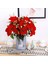 Yapay Çiçek Atatürk Çiçeği Kırmızı Demet Kadife Dokulu Christmas Flower 2