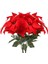 Yapay Çiçek Atatürk Çiçeği Kırmızı Demet Kadife Dokulu Christmas Flower 3