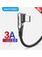 Vention USB C Tipi Kablo 3A 90 Derece Şarj Aleti Kablosu Hızlı Şarj Oyunu Samsung S10 Xiaomi Mi9 10 Pro Telefon USB C Kabloları Kablosu (Yurt Dışından) 1