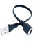 Süper Düz Esnek USB 2.0 A Erkek Kadın 90 Açılı Uzatma Adaptör Kablosu Usb2.0 Erkek Dişi Sağ/sol/aşağı/yukarı (Yurt Dışından) 2
