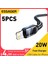 Essager 5 Adet 2.4A USB Kablosu IPHONE14 13 12 Pro Max Kablo Pd 20W Hızlı Şarj Kablosu iPhone Şarj Aleti Kablosu USB Veri Kablosu (Yurt Dışından) 1