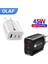 Olaf USB C Şarj Cihazı Qc 3.0 3 Bağlantı Noktalı Duvar Şarj Cihazı Tip C Telefon Adaptörü Iphone 12 13 Xiaomi Huawei Pd 45W Hızlı Şarj Şarj Cihazı (Yurt Dışından) 1