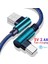 Mikro USB Tip C Kablo 2.4A Hızlı Şarj Cihazı USB Kablosu 90 Derece Dirsek Naylon Örgülü Veri Kablosu Samsung/sony/xiaomi Android Telefon (Yurt Dışından) 1