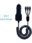Hızlı Araç Şarj Cihazı 3 In 1 Splitter USB Şarj Aleti Kablosu iPhone Mikro USB Android Telefonlar Tip-C Teleskopik Araç Şarj Adaptörü (Yurt Dışından) 1