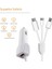 Hızlı Araç Şarj Cihazı 3 In 1 Splitter USB Şarj Aleti Kablosu iPhone Mikro USB Android Telefonlar Tip-C Teleskopik Araç Şarj Adaptörü (Yurt Dışından) 3