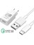 9 V 2A USB Şarj Aleti Hızlı Cep Telefonu Adaptörü Qc 3.0 Huawei Samsung S20 Fe S21 Not 20 Ultra S10 S9 S8 Artı USB Tip-C Kablo (Yurt Dışından) 1