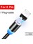 LED Manyetik USB Kablosu Hızlı Şarj Tipi C Kablo Mıknatıs Şarj Cihazı Veri Şarj Cro USB Kablosu Cep Telefonu Kablosu (Yurt Dışından) 2