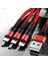 3in1 Veri USB Kablosu iPhone Için Hızlı Şarj Cihazı Şarj Kablosu Android Telefon Için Tip C Xiaomi Huawei Samsung Şarj Kablosu iPad Için (Yurt Dışından) 1