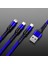 3in1 Veri USB Kablosu iPhone Için Hızlı Şarj Cihazı Şarj Kablosu Android Telefon Için Tip C Xiaomi Huawei Samsung Şarj Kablosu iPad Için (Yurt Dışından) 2