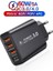 Olaf 60W USB Hızlı Şarj Cihazı Tip C Cep Telefonu USB C Şarj Cihazı 4 Port Pd Hızlı Şarj 3.0 Güç Adaptörü iPhone Samsung Xiaomi Için (Yurt Dışından) 1