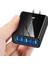 Twitch 48W Şarj Cihazı Hızlı Şarj Qc 3.0 Standart Adaptör 5 USB Bağlantı Noktalı Duvar Şarj Cihazı (Yurt Dışından) 1