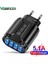 4 USB 45W USB Şarj Cihazı Hızlı Şarj Qc 3.0 Duvar Şarjı iPhone 12 11 Samsung Xiaomi Cep 4 Bağlantı Noktalı Ab Abd Tak Adaptörü Seyahat (Yurt Dışından) 1