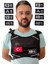 Motorcu Göğüs Çantası Kırmızı Reflektörlü Su Geçirmez Kan Grubu Seçenekli 1