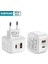 Suntaiho 2 Port Qc 3.0 Pd 20W Type C 5V 3A Akıllı Telefonlar Seyahat Duvarı Hızlı Şarj Cihazı Güç Adaptörü iPhone 12 11 Pro Max Samsung Galaxy (Yurt Dışından) 2