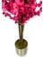 Fuşya Bahar Dalı 160 cm Yapay Ağaç 25X25 Metal Saksı 4