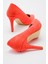Kadın Stiletto Oranj Süet 4