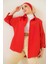 103901 Oversize Basic Tesettür Gömlek - Kırmızı 1