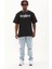 Erkek Baskılı Bisiklet Yaka T-Shirt 20/1 Penye - Siyah 3
