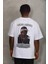 Erkek Baskılı Bisiklet Yaka T-Shirt 20/1 Penye - Beyaz 5
