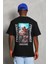 Erkek Baskılı Bisiklet Yaka T-Shirt 20/1 Penye - Siyah 5