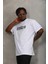Erkek Baskılı Bisiklet Yaka T-Shirt 20/1 Penye - Beyaz 2