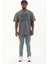 Erkek Baskılı Bisiklet Yaka T-Shirt 20/1 Penye - Füme 3