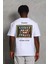 Erkek Baskılı Bisiklet Yaka T-Shirt 20/1 Penye - Beyaz 5