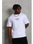 Erkek Baskılı Bisiklet Yaka T-Shirt 20/1 Penye - Beyaz 2