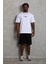 Erkek Baskılı Bisiklet Yaka T-Shirt 20/1 Penye - Beyaz 3