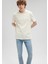 Bisiklet Yaka Bej Basic Tişört 066249-70072 1