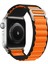 Apple Watch Uyumlu 38MM 40MM 41MM 1/2/3/4/5/6/se/7/8/9ultra Mountain Kordon Siyah-Turuncu 1
