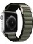 Apple Watch Uyumlu 38MM 40MM 41MM 1/2/3/4/5/6/se/7/8/9ultra Mountain Kordon Siyah-Yeşil 1