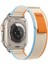 Apple Watch Uyumlu 42MM 44MM 45MM 49MM 1/2/3/4/5/6/se/7/8/9ultra Mountain Kordon Krem-Turuncu-Mavi 1