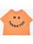 Kız Çocuk Simli Thank You Yazı Baskılı Turuncu Crop 1