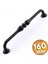 Yayık Kulp Mobilya Mutfak Dolabı Çekmece Dolap Kulpları Kapak Kulpu Kulbu Siyah 160 mm Metal 1
