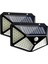 2 Adet 100 LED Solar 3 Mod Hareket Sensörlü Duvar Bahçe Lambası 1