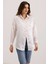 3985 Oversize Saten Gömlek - Bej 1