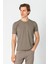 Erkek Fit Rahat Esnek Nefes Alan Bisiklet Yaka T-Shirt 5