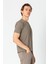 Erkek Fit Rahat Esnek Nefes Alan Bisiklet Yaka T-Shirt 4