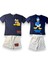 Mickey Baskılı Lacivert Tshirt Ekru Şort 2'Li Takım 3