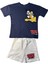 Mickey Baskılı Lacivert Tshirt Ekru Şort 2'Li Takım 1