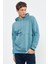 Tommy Life 88011 Erkek Yazı ve Desen Baskılı Kapüşonlu Rahat Form Sweatshirt Mint Yeşili 5