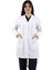 Gömlek Yaka Orta Boy Beyaz Bayan Doktor Öğretmen Hemşire Laboratuvar Önlüğü 1