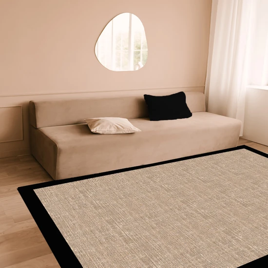 Movelti Home MDL-870 Dijital Baskı Makinada Yıkanılabilir Kaymaz Deri Taban Salon,oturma ve Yatak Odası Halısı