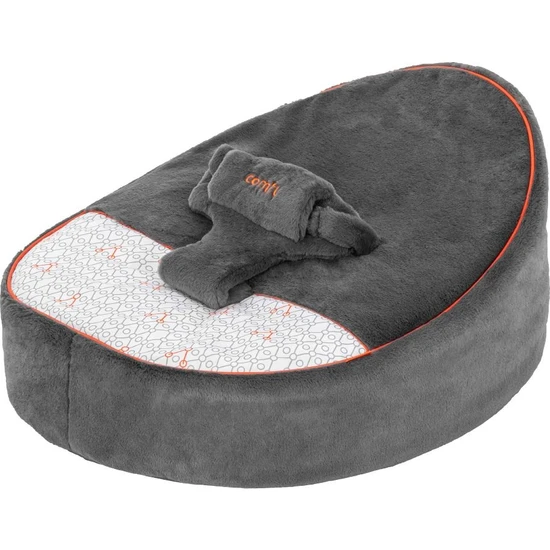 Gezenbebe Comfy Dolgulu Bebek Pufu - Charcoal