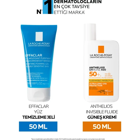 La Roche Posay Anthelios Spf50+ Shaka Fluid 50 ml + Effaclar Jel 50 ml Hediye Set