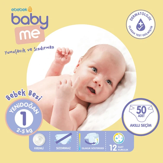 Baby Me Yenidoğan 1 Bebek Bezi 2-5 kg 50 Adet